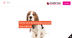 Desktop Screenshot of crueltyfreeinternational.org