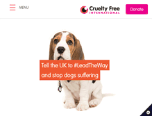 Tablet Screenshot of crueltyfreeinternational.org